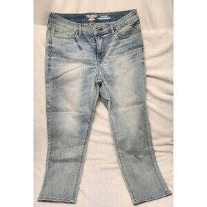 Levi's Denizen Jeans Blue Denim Ankle Straight Light Wash High-Rise Women 14